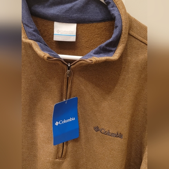 !! NWT COLUMBIA GREAT HART MOUNTAIN HALF ZIP PULLOVER SPECIALTY SIZE LARGE TALL! - Picture 4 of 4
